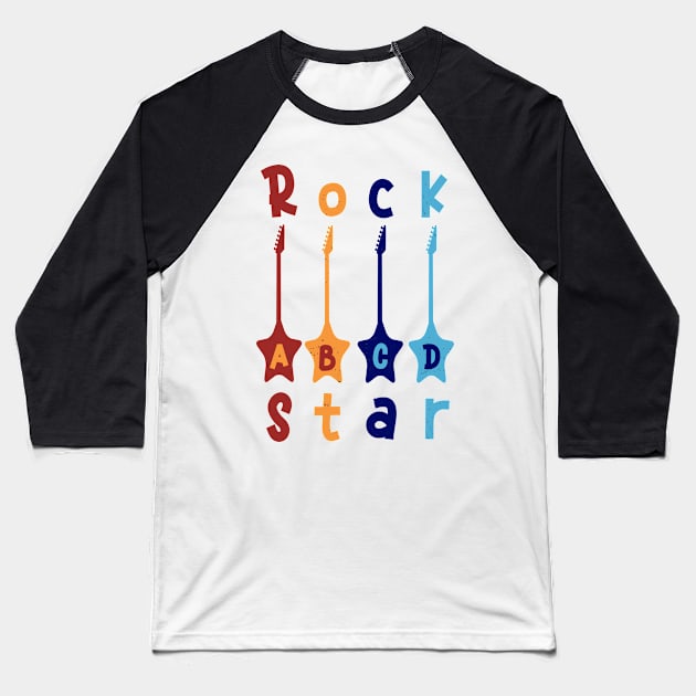 1. Klasse ABCD Rockgitarre T shirt Baseball T-Shirt by chilla09